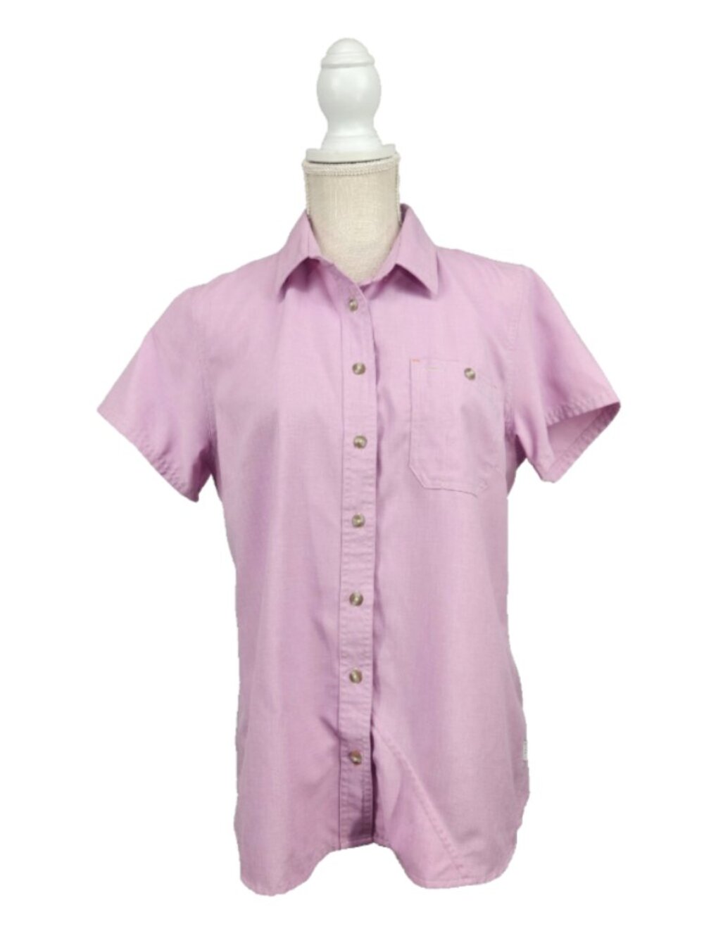 Orvis Button Up Camp Shirt Womens M Pink Outdoor Fishing Hiking Outfitter Safari